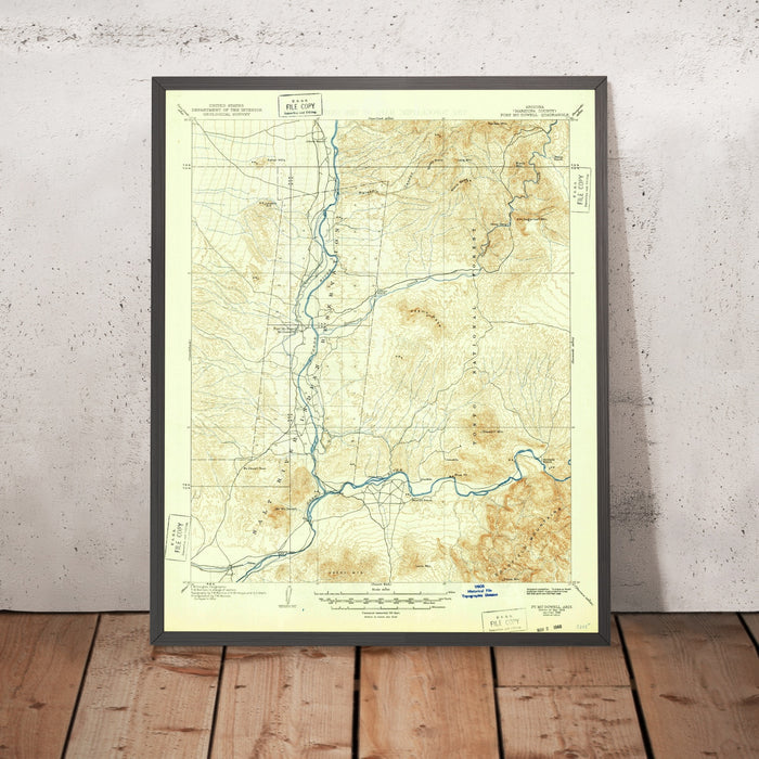 Old Map of Saguaro Lake, Arizona by USGS, 1906 – Salt River, Ft. McDowell & Tonto National Forest