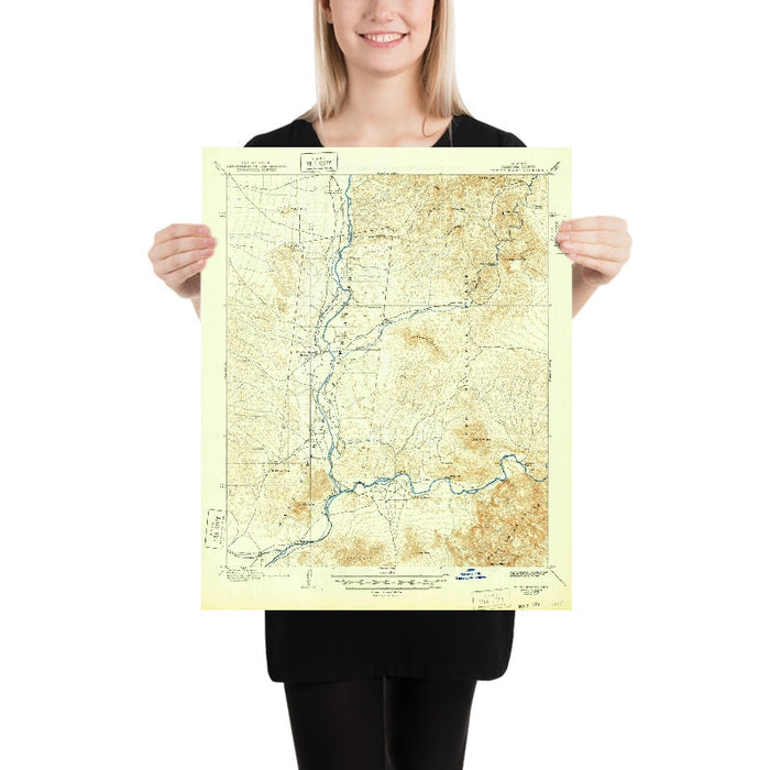 Old Map of Saguaro Lake, Arizona by USGS, 1906 – Salt River, Ft. McDowell & Tonto National Forest
