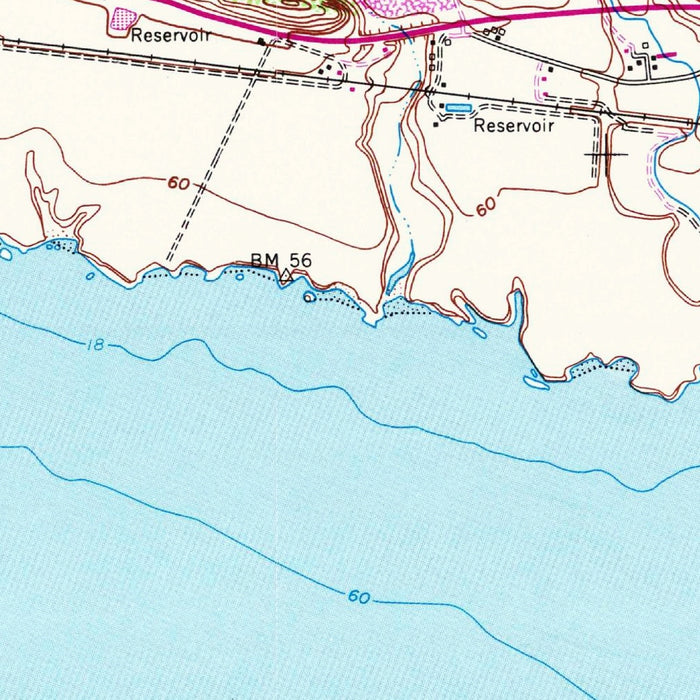 Old Map of Santa Cruz, California by USGS, 1954 – Monterey Bay & Pacific Coast Highway