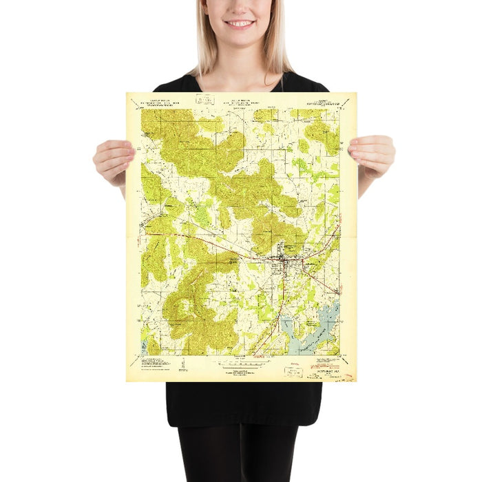 Old Map of Scottsboro, Alabama by USGS, 1950 – Guntersville Reservoir & Tennessee Valley