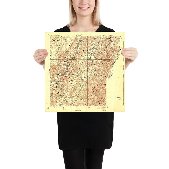 Old Map of Snowshoe, West Virginia by USGS, 1924 – Cass, Marlinton & Greenbrier River