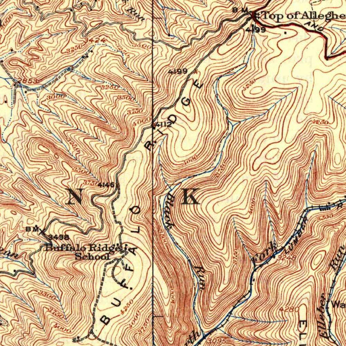 Old Map of Snowshoe, West Virginia by USGS, 1924 – Cass, Marlinton & Greenbrier River