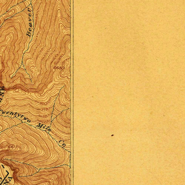 Old Map of Wallace, Idaho by USGS, 1903 – Coeur d’Alene River, Burke & Murray
