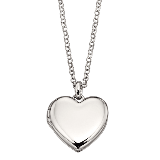 Olivia - Plain Medium Heart Locket and Chain - Premium  from Little Star Jewelery - Just $49.95! Shop now at Pat's Monograms