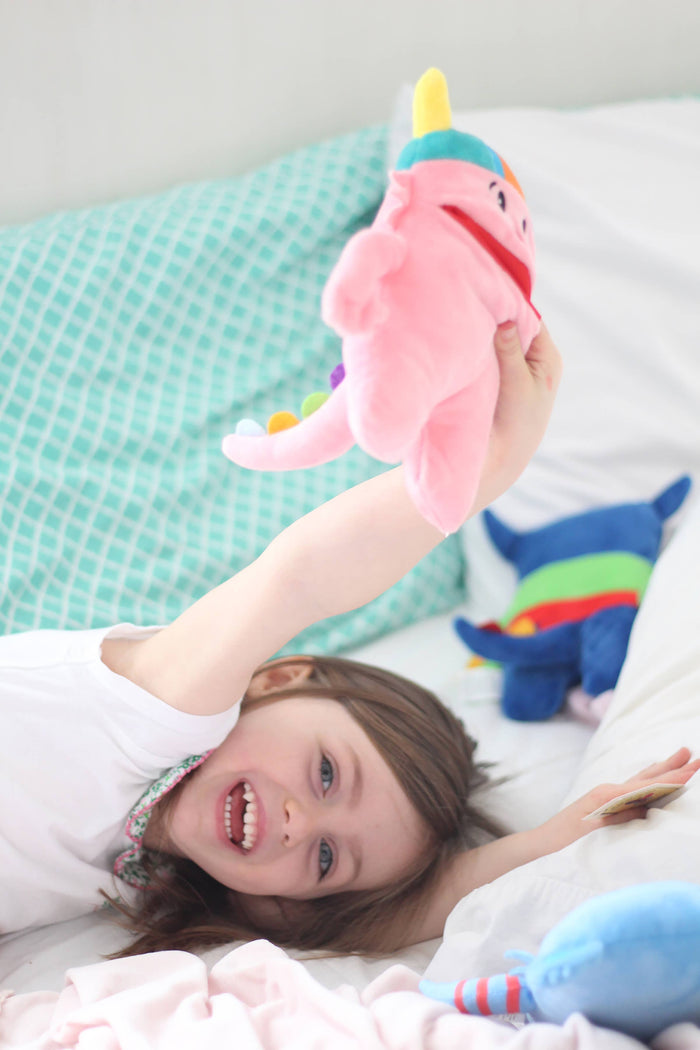 Ollie Pink Monster Tooth Fairy Pillow unique grandchild gift - Premium stuffed animals from The Tooth Brigade - Just $15.95! Shop now at Pat's Monograms
