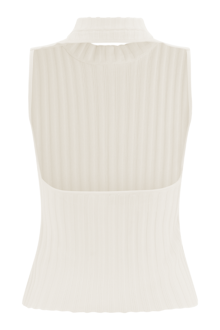 Oona Turtle Neck Knit Top - Ivory