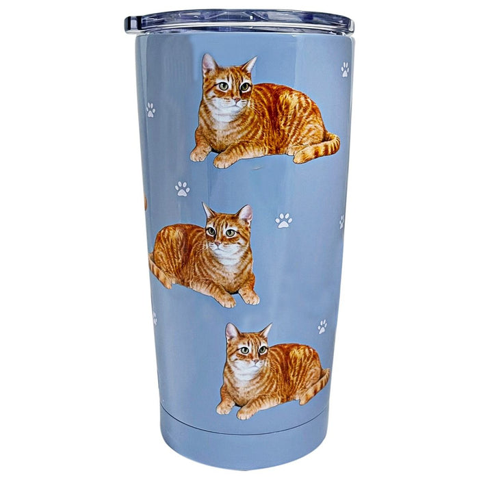 Orange Tabby Cat SERENGETI Ultimate 3D Tumbler - Stainless Steel - Premium Tumblers from E&S Pets - Just $27.95! Shop now at Pat's Monograms