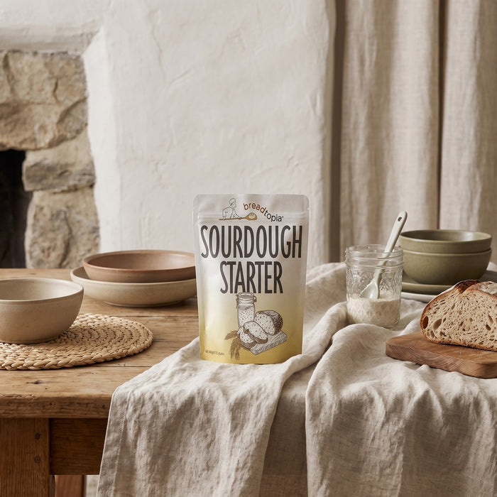 Organic Sourdough Starter, styled at home