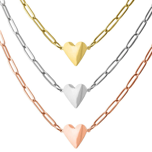 Paperclip Heart Necklace - Premium  from WJW - Just $29.95! Shop now at Pat's Monograms