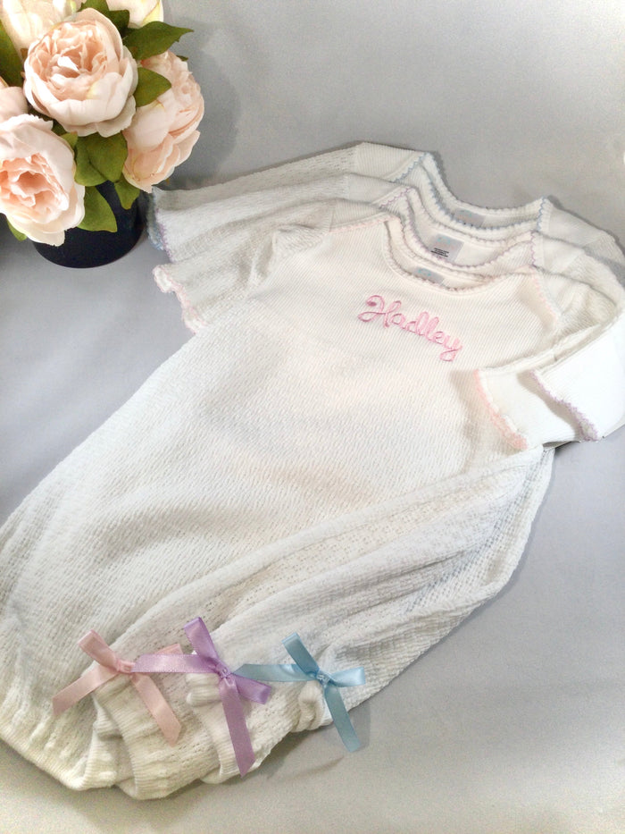 Paty Gown - White with trim - Premium Infant Wear from Paty INC. - Just $49.95! Shop now at Pat's Monograms