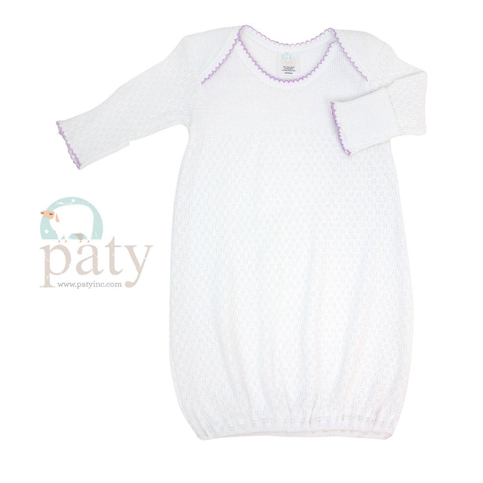 Paty Gown - White with trim - Premium Infant Wear from Paty INC. - Just $49.95! Shop now at Pat's Monograms