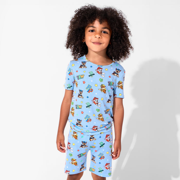 PAW Patrol: Varsity Blue Bamboo Kids Pajama Short Set