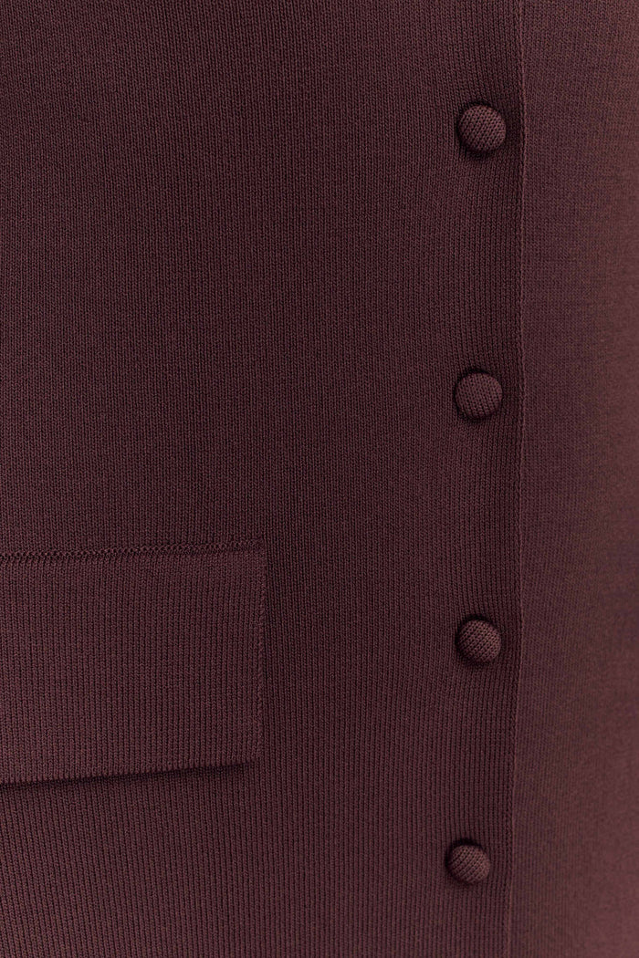 Pearson Short Sleeve Knit Midi Dress - Chocolate