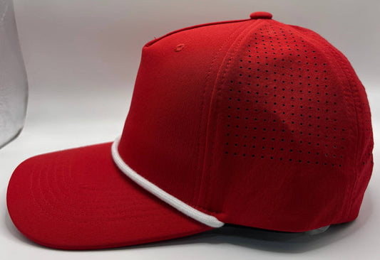 Performance 5 Panel Rope Baseball Cap Air Flow - Premium Headwear from Stitch and Bill - Just $10! Shop now at Pat's Monograms
