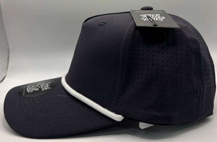 Performance 5 Panel Rope Baseball Cap Air Flow - Premium Headwear from Stitch and Bill - Just $10! Shop now at Pat's Monograms