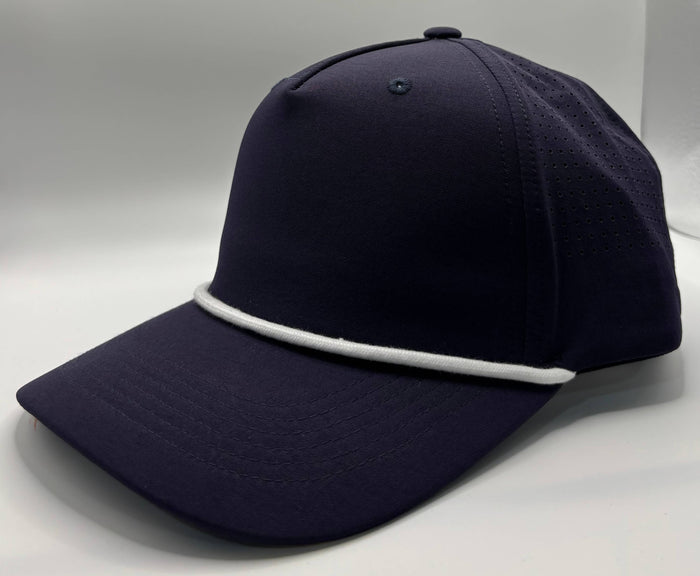 Performance 5 Panel Rope Baseball Cap Air Flow - Premium Headwear from Stitch and Bill - Just $10! Shop now at Pat's Monograms