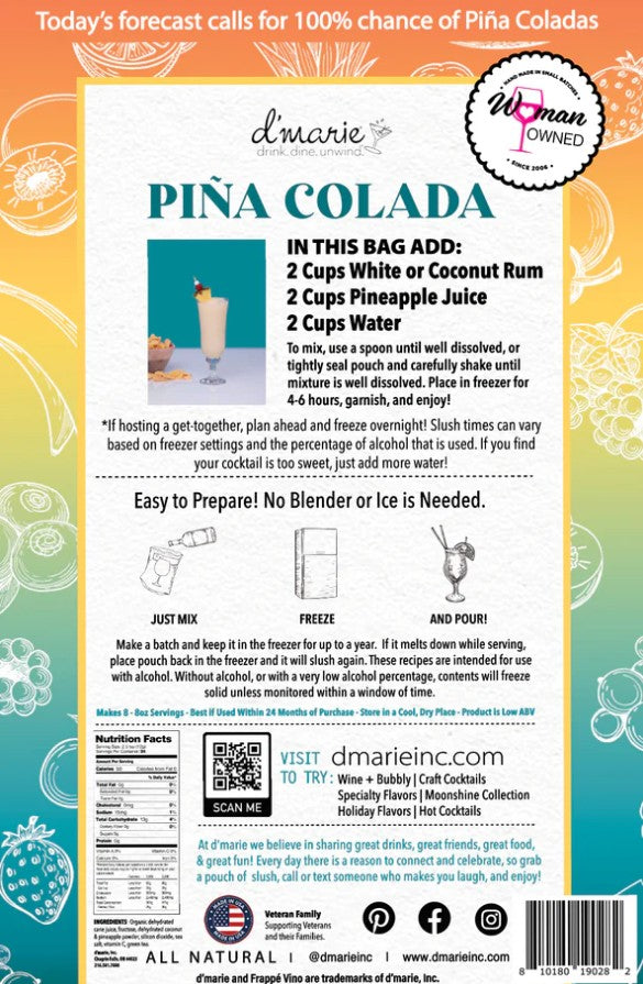 Pina Colada - Premium drink mix from d'marie - Just $17! Shop now at Pat's Monograms