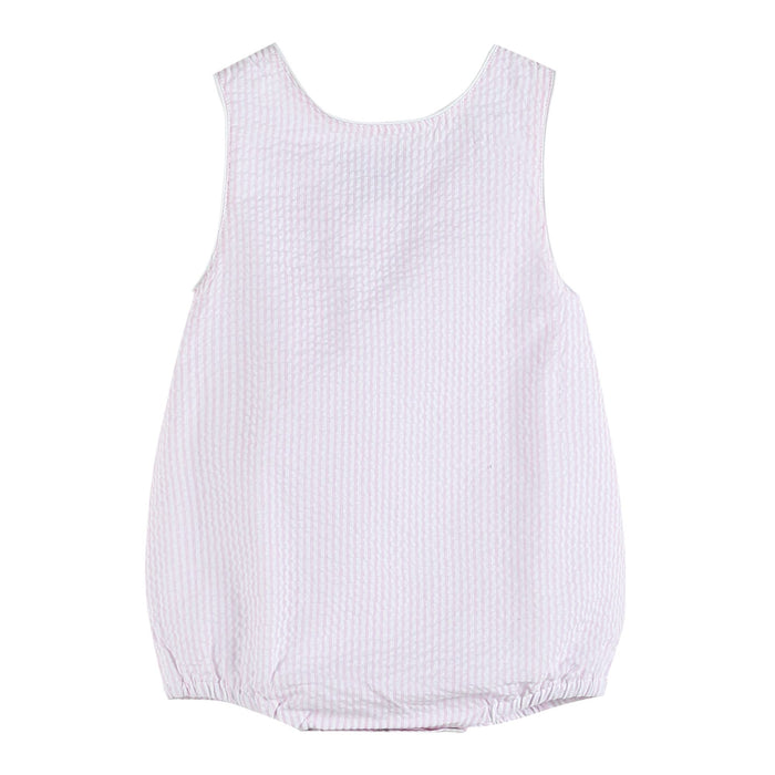 Pink Seersucker Bubble Romper - Premium Baby & Toddler Outfits from Lil Cactus - Just $32.95! Shop now at Pat's Monograms
