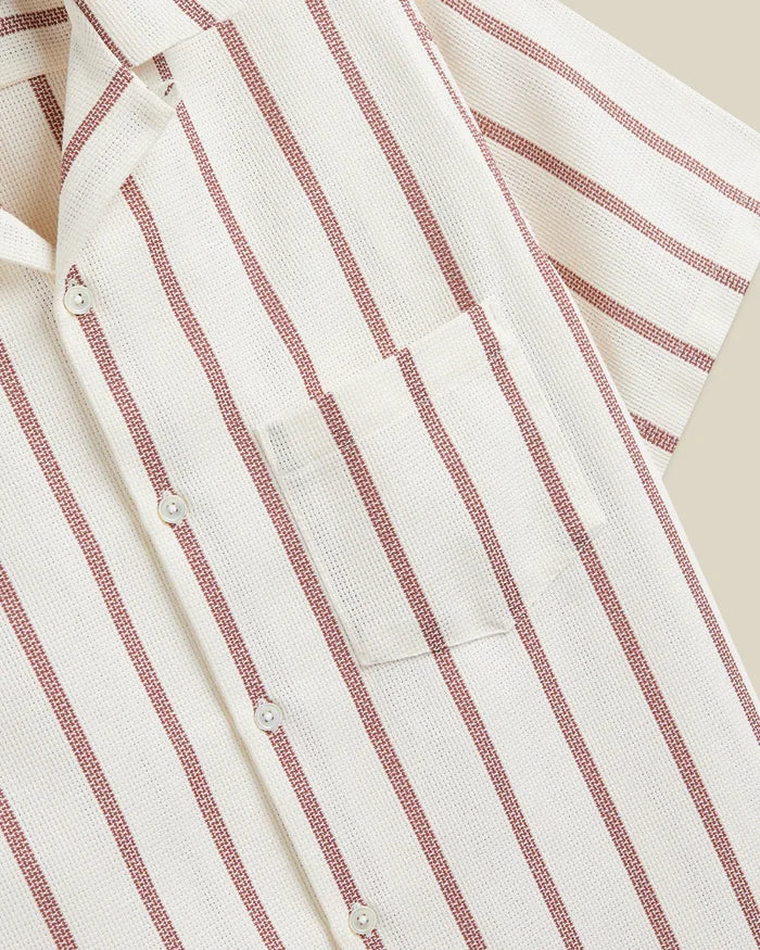Piquet Stripe- Bordeaux