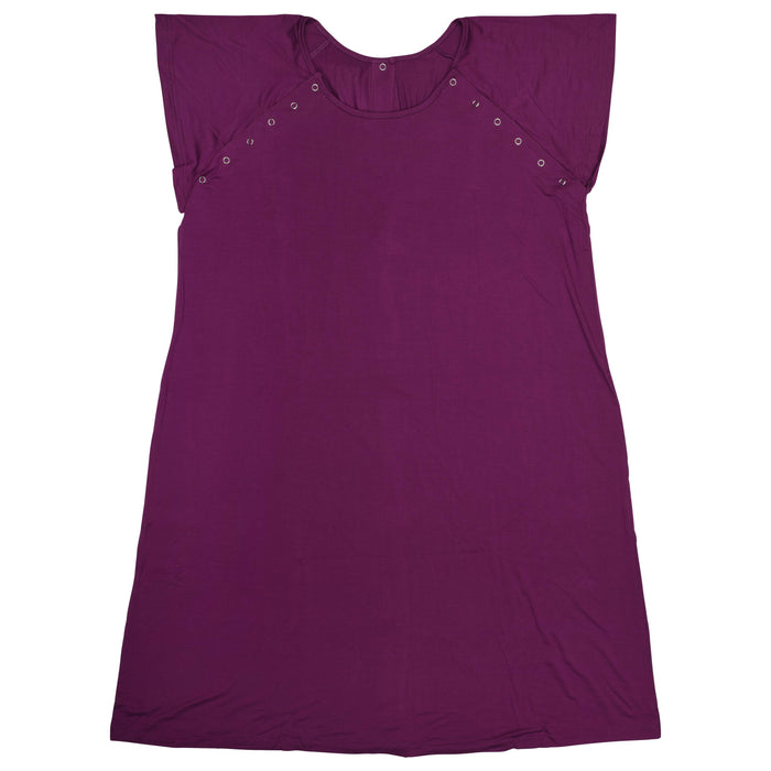 Plum Purple Maternity Labor and Delivery/ Nursing Gown - Premium nursing & Feeding from Three Little Tots - Just $36.95! Shop now at Pat's Monograms