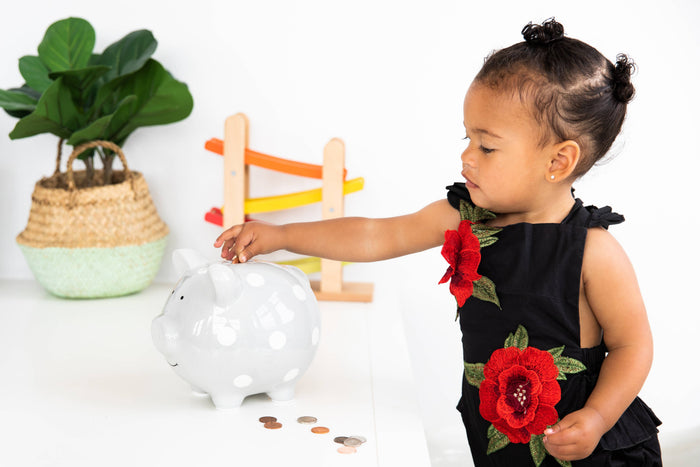 Polka Dot Piggy Bank - Premium Gifts from Pearhead - Just $21.95! Shop now at Pat's Monograms