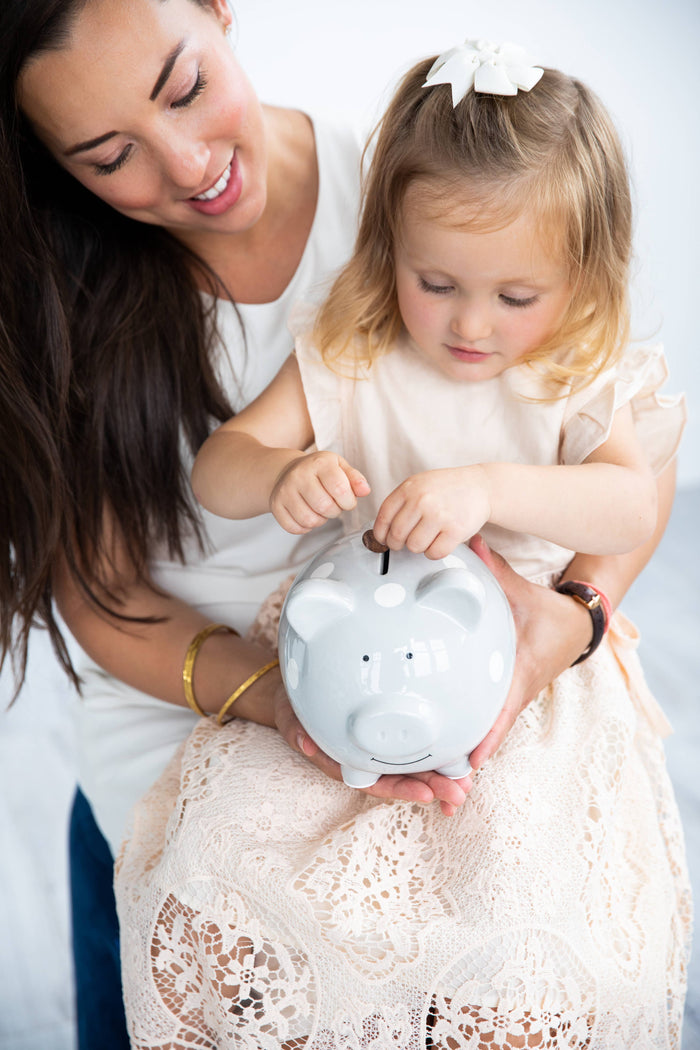 Polka Dot Piggy Bank - Premium Gifts from Pearhead - Just $21.95! Shop now at Pat's Monograms