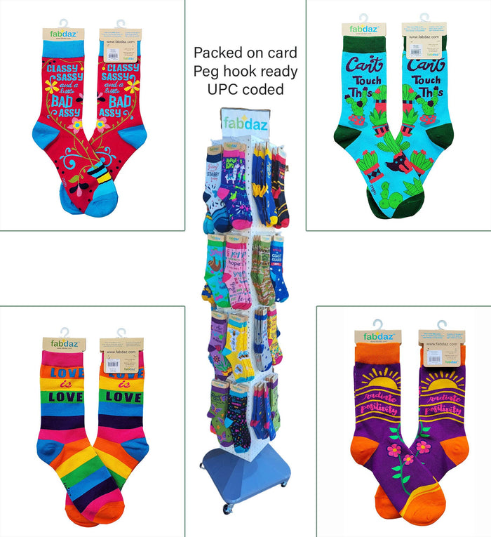 Positivity Words Women's Crew Socks - Premium socks from Fabdaz - Just $12.95! Shop now at Pat's Monograms