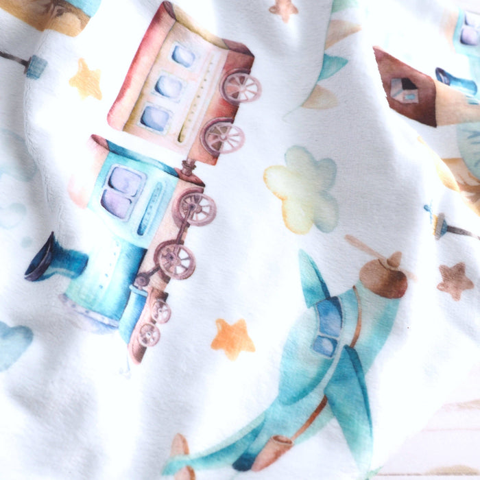 Premium Baby & Toddler Minky Blanket - Planes, Trains, Autom - Premium  from Honey Lemonade - Just $45! Shop now at Pat's Monograms