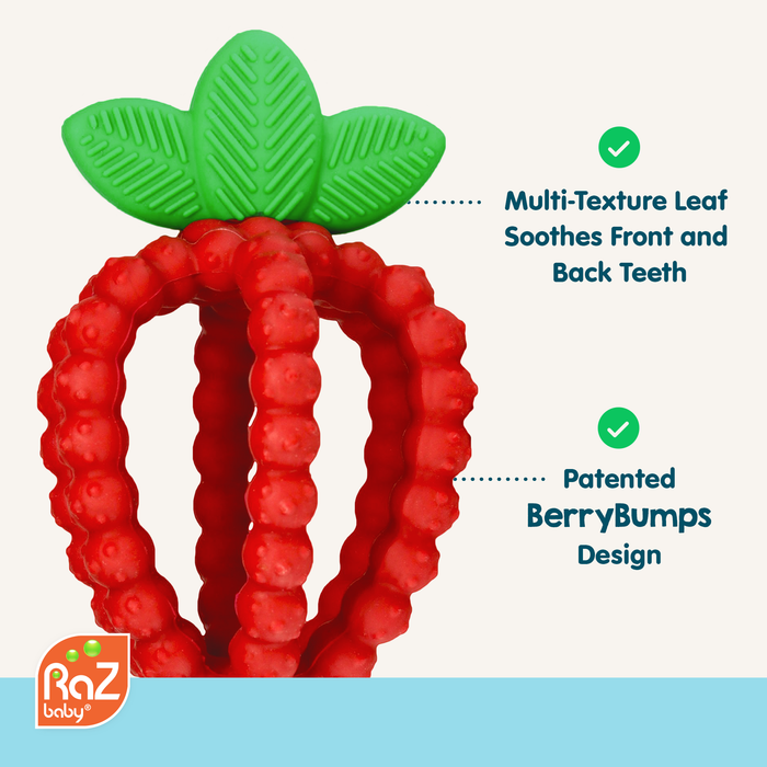 RaZberry Bites Teething Toy - Pink - Premium Baby Soothers from RaZbaby - Just $9.95! Shop now at Pat's Monograms