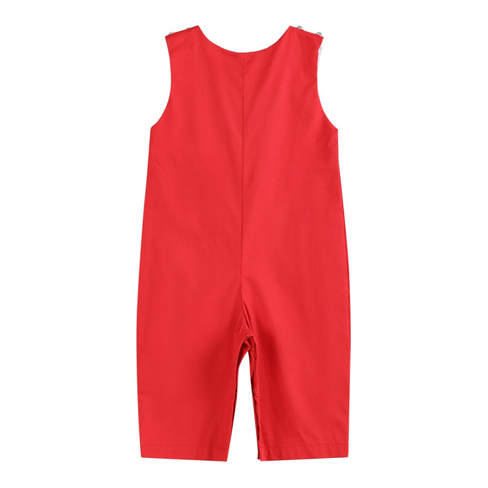 Red Santa Smocked Overalls - Premium Baby & Toddler Outfits from Lil Cactus - Just $36.95! Shop now at Pat's Monograms