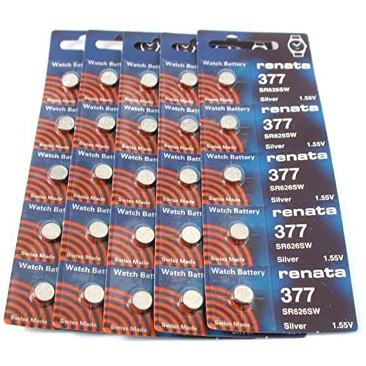 Renata 377-100 Battery. Pack of 100