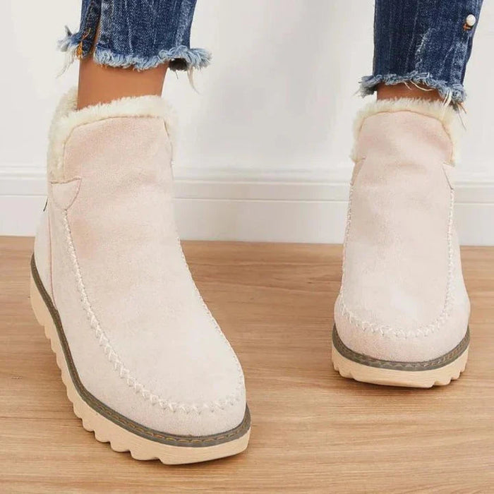 Retro Thick-Soled Snow Boots for Women – Cozy & Stylish