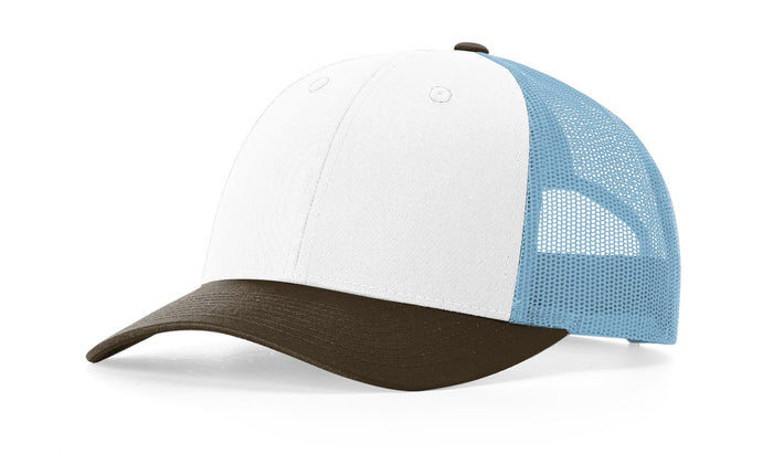 White/Columbia Blue/Brown / Small