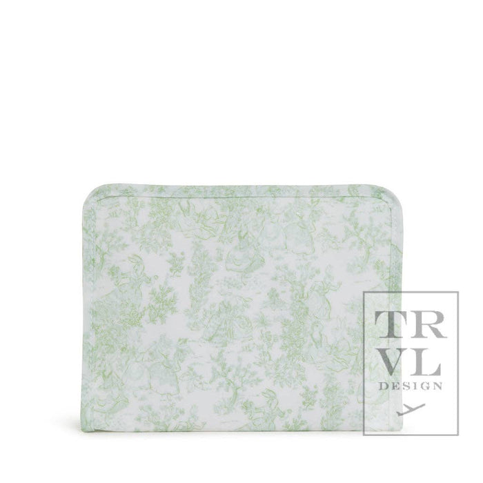 Roadie Medium - Bunny Toile Green Zip Pouch - Premium travel bag from TRVL Design - Just $29.95! Shop now at Pat's Monograms