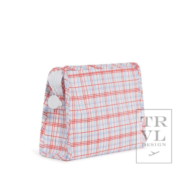 Roadie Medium - Classic Plaid Red Zip Pouch - Premium travel bag from TRVL Design - Just $28.95! Shop now at Pat's Monograms