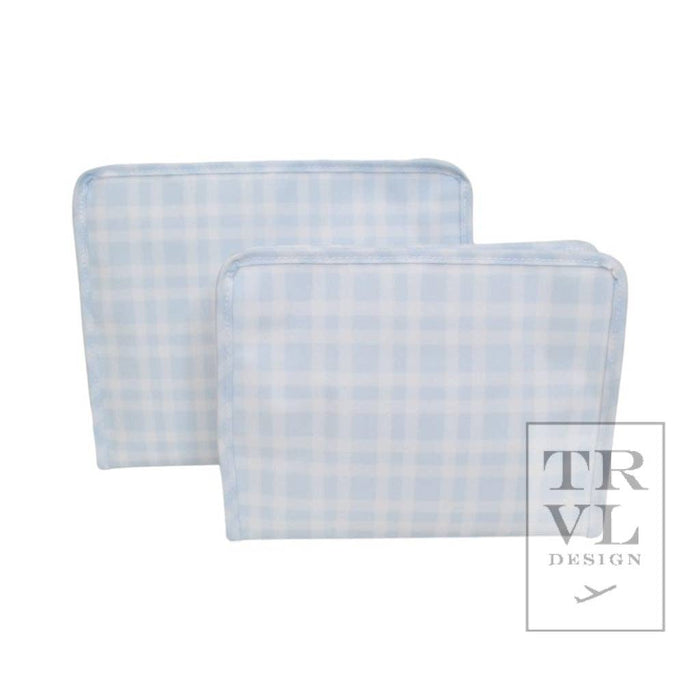 Roadie Medium - Pimlico Plaid Blue Zip Pouch - Premium Travel Accessories from TRVL Design - Just $29.95! Shop now at Pat's Monograms