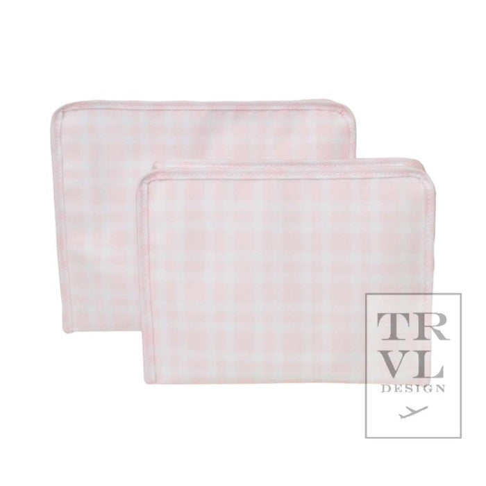 Roadie Medium - Pimlico Plaid Pink Zip Pouch - Premium Travel Accessories from TRVL Design - Just $29.95! Shop now at Pat's Monograms