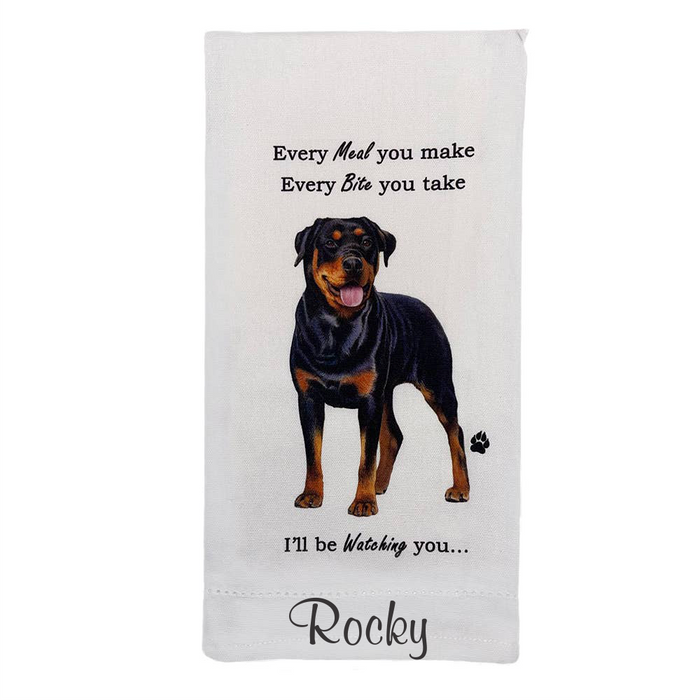 Rottweiler Kitchen Towel - Premium Kitchen Towels from E&S Pets - Just $10.95! Shop now at Pat's Monograms