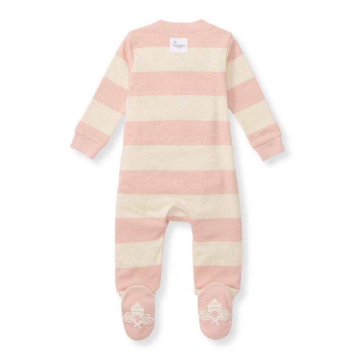 Rugby Stripe Organic Cotton Sleep & Play - Pink Sand - Premium Baby Sleepwear from Burt's Bees Baby - Just $14.95! Shop now at Pat's Monograms