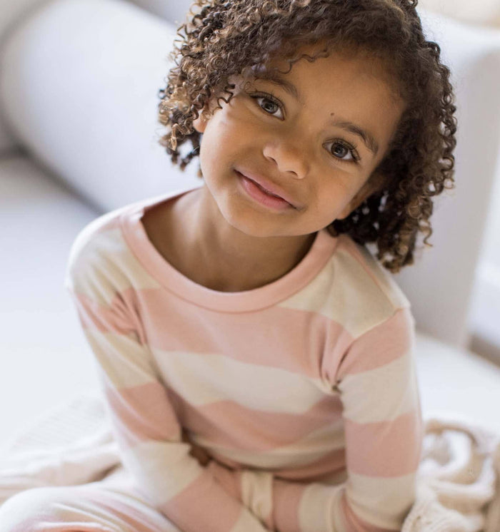 Rugby Stripe Organic Cotton Sleep & Play - Pink Sand - Premium Baby Sleepwear from Burt's Bees Baby - Just $14.95! Shop now at Pat's Monograms