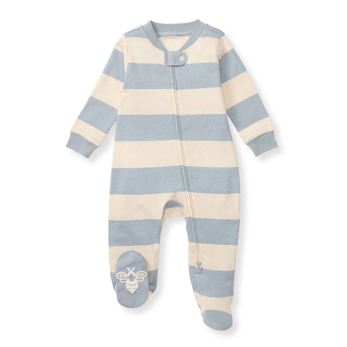 Rugby Stripe Organic Cotton Sleep & Play - Quarry - Premium Baby & Toddler Outfits from Burt's Bees Baby - Just $14.95! Shop now at Pat's Monograms