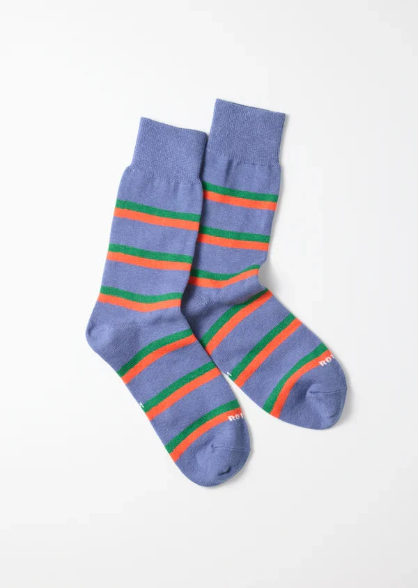 Rugby Striped Socks- L.Blue