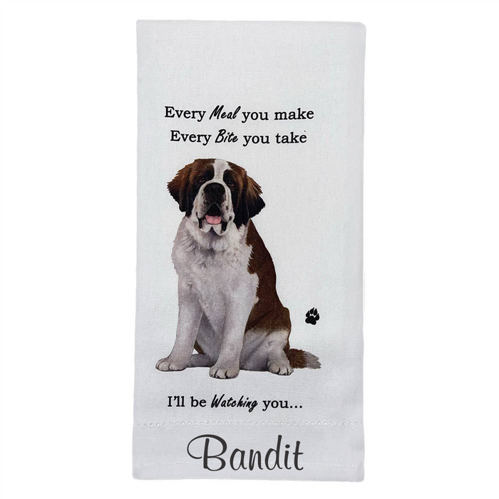 Saint Bernard Kitchen Towel - Premium Kitchen Towels from E&S Pets - Just $10.95! Shop now at Pat's Monograms