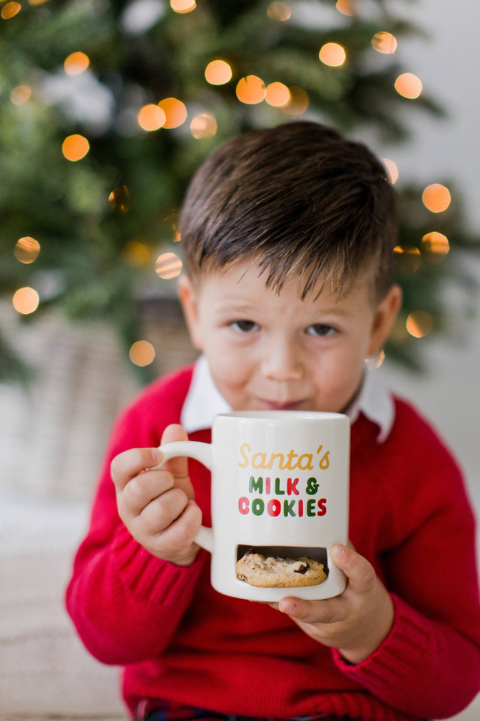 Santa’s Milk & Cookies Christmas Ceramic Mug, White - Premium drinkware from Pearhead - Just $11.95! Shop now at Pat's Monograms