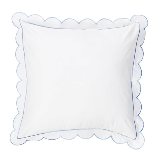 Scallop Frame Embroidered Cotton Percale Euro Sham - Premium Home Textiles from Mélange Home - Just $48.95! Shop now at Pat's Monograms