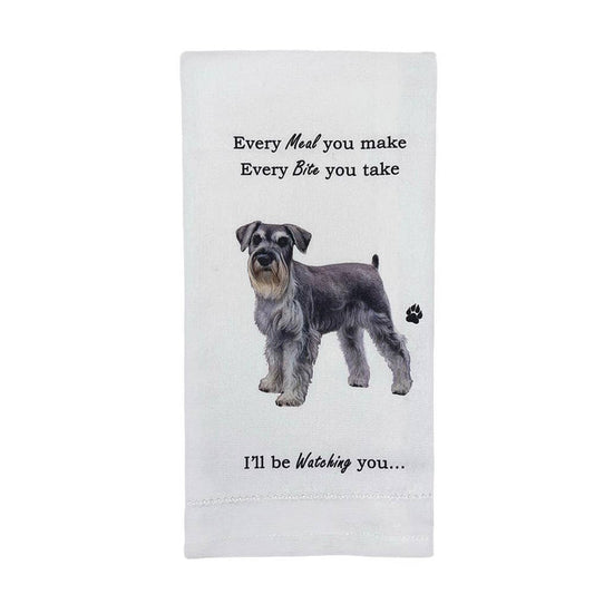 Schnauzer Kitchen Towel - Uncropped Ears - Premium Kitchen Towels from E&S Pets - Just $10.95! Shop now at Pat's Monograms