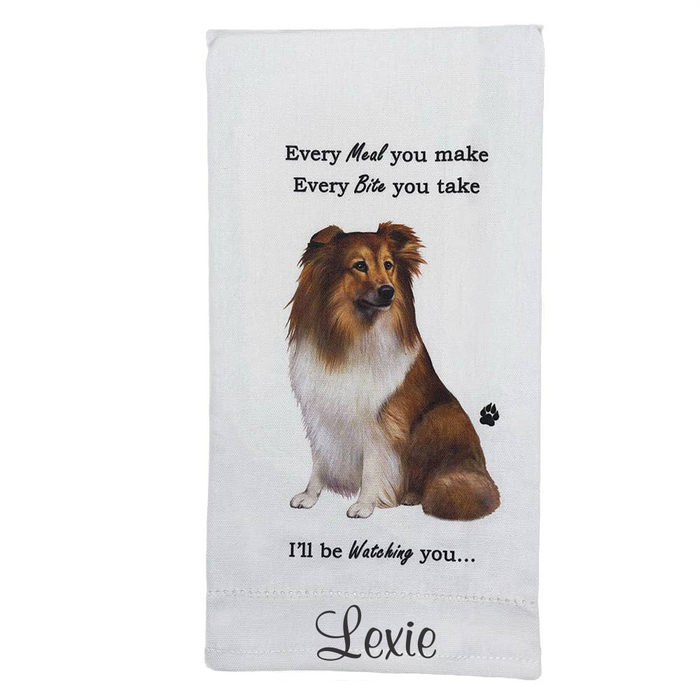 Sheltie Kitchen Towel - Premium Kitchen Towels from E&S Pets - Just $10.95! Shop now at Pat's Monograms