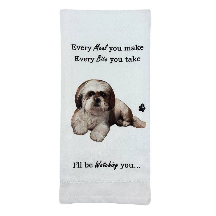 Shih tzu Tan and White Kitchen Towel - Premium Kitchen Towels from E&S Pets - Just $10.95! Shop now at Pat's Monograms