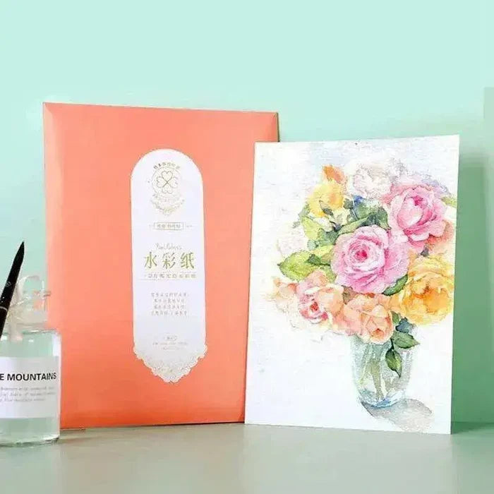 Shiny pearlescent watercolour paper pack of 20 sheets