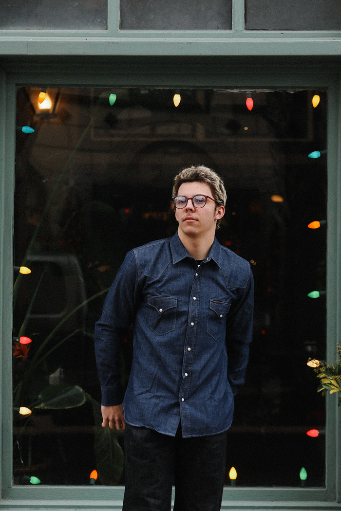 Sideras Shirt- Indigo Chambray